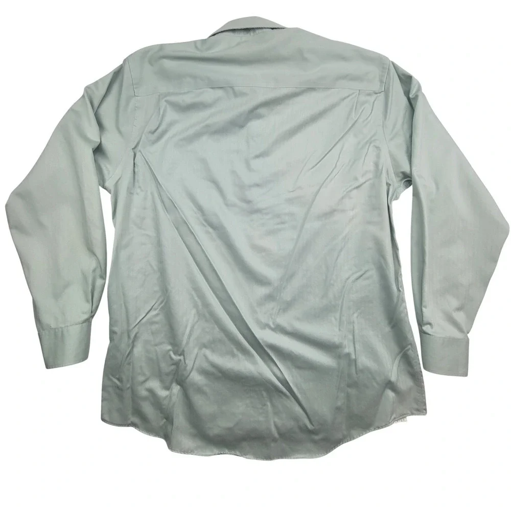 Joseph Abboud Mens Regular Fit Green Long Sleeve Dress Shirt Sz 16.5‎ 34 - 35